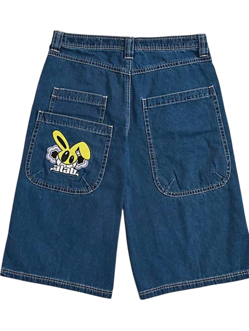 A.LAB Mega Rave Dark Blue Jeans Men 28 Skater Baggy Mega Wide Leg Hip Hop Y2K